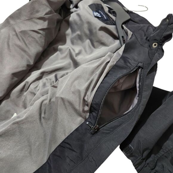 Lands Ends Windbreaker Jacket For Women Size Medium Black Hooded Elastic Waist - Picture 6 of 16